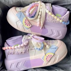 👠 Shoes 💜 sugarplum · y2k, coquette, egl, cosplay fashion and home decor store 💜 Powered by Storenvy Pastel Shoes, Preppy Shoes, Pretty Shoes Sneakers, Cute Shoes Heels, Kawaii Shoes, Spring Girl, Sporty Sneakers, Cute Nike Shoes, Cute Sneakers