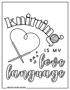 i am sorry to everyone who loves knitting and knitting is my love for yarn coloring page