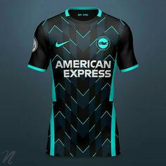 the soccer jersey is designed to look like an american express