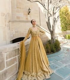 Engagement Anarkali Suits, Yellow Desi Dress, Yellow Wedding Gown For Eid, Mustard Yellow Outfit Combination, Wedding Dress Pakistani Sisters, Walima Dresses Pakistani For Sisters Simple, Sisters Wedding Dress Ideas Pakistani, Desi Dress, Beautiful Casual Dresses