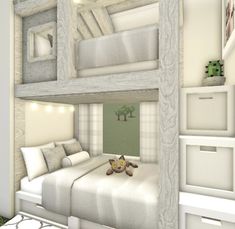 bloxburg small house layouts Cute 3x3 Bloxburg Bedrooms, 2x1 Bloxburg Room, Bloxburg Guest House Ideas, Bloxburg Room Ideas Bunk Bed, Bloxburg Bedroom Ideas Without Advanced Placing, Bloxburg Space Filler Ideas, Bloxburg Loft Bed, Bloxburg Parents Room, Suburban Bedroom Bloxburg