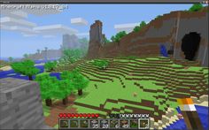 an image of a computer screen with trees and rocks in the background that says minecraft time lapse