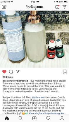 Hand soap try 3/2019 All Natural Hand Soap, Hand Soap Recipe, Diy Hand Soap, Juniper Berry Essential Oil, Young Living Essential Oils Recipes, Yl Oils, Essential Oils Cleaning, Yl Essential Oils