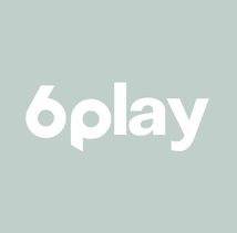 the word'6play'written in white on a gray background