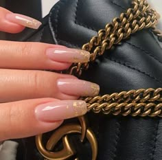 Dijellza Vsco, Nails Pearl, Long Fingernails, Golden Nails, Fall Acrylic Nails, Bright Nails, Clear Nails, Hot Nails, Dream Nails