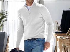 Stay cozy with our Men's Fleece Pullover, designed for everyday wear. This half-zip sweater is crafted from high-quality fleece material, providing comfort and style. The half-zip design allows for easy temperature regulation, making it a great addition to your wardrobe. Its tailored fit ensures a polished appearance, whether you're lounging at home or heading out for a casual outing. Perfect for layering or wearing on its own, this pullover can be paired effortlessly with jeans, chinos, or shorts, suitable for various occasions throughout the year. Size Notice: 📏 The size chart is smaller than the regular size. Please add 2-3 cm to your measurements when selecting your size to ensure the perfect fit. Refund & Returns: 🔄 We accept refunds if the item arrives defective, up to 7 days from Sporty Looks, Zip Design, Half Zip Sweaters, Mens Fleece, Zip Sweater, Stay Cozy, Half Zip, Neck Designs, Pullover Sweaters