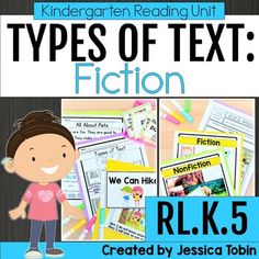 three different types of text fiction for kids