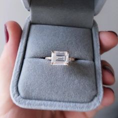 East West Emerald Cut Solitaire Accent Lab Grown Diamond Engagement Ring E/VS1 Vintage Anniversary Rings, Emerald Cut Ring, Prong Engagement Rings, Vintage Art Deco Rings, Emerald Cut Engagement, Sterling Silver Wedding Rings, Emerald Cut Rings, Emerald Engagement Ring Cut, Diamond Anniversary Rings