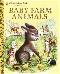 the baby farm animals book is shown