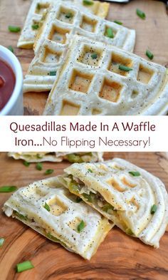 quesadillas made in a waffle iron no flipping necessary