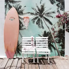 ☆    arrow_divine Deco Surf, Mavericks Surfing, Palm Wallpaper, Deco Rose, Surf House, Surf Shack, Beach Shack, Skateboard Art, Surf Style