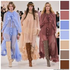 Chloé Color Stories for Fall 2024⁠ ✨⁠ 📷️: @chloe via @voguerunway⁠ Chloe Boho Style, Chloe Winter 2024, Chloe Fall Winter 2024, Chloe 2024 Fall, Chloe Aesthetic, Chloe 2024, Looks Boho, Chloe Brand, Chloe Color