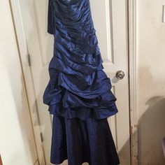 Nwot Night Scene California Dark Blue Dress Size L Measurements Are Done Laid Flat Pit To Pit 17" Length 53" Scene Dresses, Dark Blue Dresses, Dark Blue Dress, Night Scene, Fancy Dresses, Blue Dress, Blue Dresses, Dark Blue, California