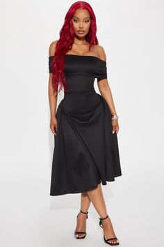 Available In Black. Off Shoulder Midi Dress Off Shoulder Short sleeves Ruched Stretch Length = 44" 95% Polyester 5% Spandex Imported | Very Demure Off Shoulder Midi Dress in Black size XS by Fashion Nova Black Ruched Maxi Dress In Elastane, Flattering Solid Color Midi Dress For Party, Black Ruched Midi Dress In Elastane, Black Stretch Off-shoulder Midi Dress, Flattering Black Maxi Dress For Evenings, Black Off-shoulder Ruched Midi Dress, Flattering Solid Midi Dress For Evening, Flattering Midi Dress For Evening, Flattering Evening Midi Dress