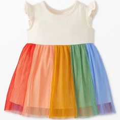 rainbow baby tutu - Google Search Pleated Tulle Skirt, Hanna Andersson, Rainbow Outfit, Jersey Skirt, Baby Tutu, Rainbow Dress, Dress Crafts, Baby Girl Dresses, Tulle Dress