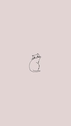 a black and white drawing of a cat on a pink background with the word hello kitty written below it