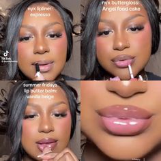 Glossy Lips Makeup, Makeup For Black Skin, Face Makeup Tips, Makeup Tricks