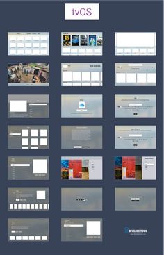 an image of the website layout for tvos, which is designed to look like it has