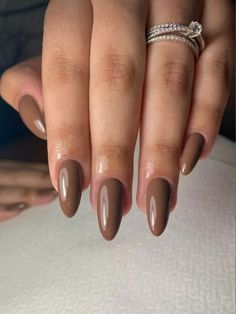 Brown Nails Ideas, Aesthetic Nail Ideas, Trendy Nails Ideas, The Best Nails, Aesthetic Nail, Top Aesthetic, Band Nails, Best Nails, Chic Autumn