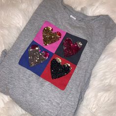 Gap Sparkly Heart Shirt Valentine’s Day Fits Like M/L- Like A Size 6-8. Sleeves Are Just Long. Gray Long Sleeve Shirt Guc For Some Spots On Sleeves At The Ends . . . *Brands For Exposure:* Rylee + Cru, Nordstrom, H&M, Splendid, Boden Baby, Gap, 7 For All Mankind, Zara, Crewcuts, Tucker And Tate, Vans, Mini Boden, Vans, Mini Boden, Lucky Brand, Trary, Miniolie, Janie And Jack, Smallable, Pp, Mini Melissa, Childrenchic, Maisonette, H&M, Mini Rodini, Boden, Nordstrom, Splendid, Janie And Jack, Gap, Trendy Pink Tops For Playtime, Casual Multicolor Tops From Gap, Cute Gap Crew Neck Top, Playful Short Sleeve Top For Valentine's Day, Playful Crew Neck Top For Valentine's Day, Cute Short Sleeve Gap Tops, Playful Cotton Tops For Valentine's Day, Playful Graphic Print Top For Valentine's Day, Fun Cotton Tops With Heart Print