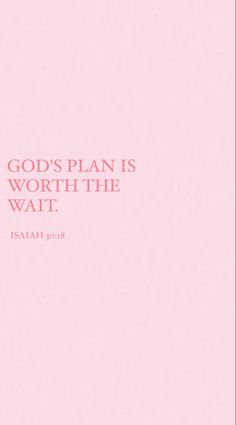 a pink book with the words god's plan is worth the wait