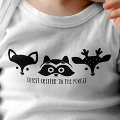 Boy Onsies, Baby Boy Svg, Forest Baby Showers, Baby Boy Shirts, Forest Baby, Animal Svg, Baby Boy Onesies