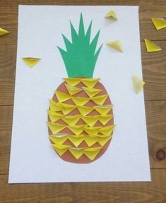 an image of a pineapple made out of paper