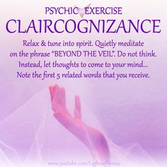 Claircognizance Developing, Psychic Exercises, Clair Senses