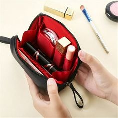 Small Makeup Bag for Purse Travel Makeup Pouch Mini Cosmetic Bag for Women Girls Material: dacron Color: as the picture shows, (Due to the difference between different monitors, the picture may have slight color difference. please make sure you do not mind before ordering, Thank you!) Fabric Storage Large Packing Boxes for Clothes Shoe Storage for Moving Gift Bag Organizer Size: One Size.  Color: Red. Makeup Bag For Purse, Comforter Storage, Mini Makeup Bag, Clear Makeup Bags, Small Makeup Bag, Lipstick Bag, Mini Makeup, Women Cosmetics, Small Makeup