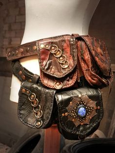 Steampunk Belt, Steampunk Bag, Steampunk Men, Steampunk Pirate, Burning Man Festival, Leather Diy Crafts, Steampunk Accessories