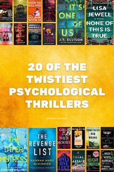 the book cover for 20 of the twistiet's psychedelical thrillers