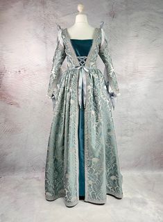 Blue Sky Italian Renaissance Dress, 15th Century Lucrezia Borgia Dress - Etsy Australia Blue Fantasy Dress, Blue Medieval Dress, 15th Century Dress, Celine Dress