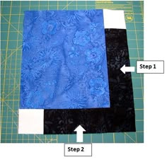 how to make a quilt block out of two different fabric colors and sizes, with instructions