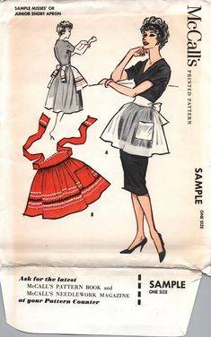 an old fashion sewing pattern from the 1950's