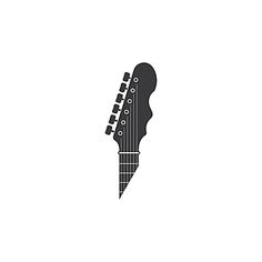 an electric guitar head on a white background