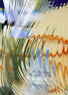 an abstract image of colorful lines and shapes