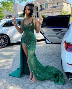 Modest Mermaid Black Girl Sequin Prom Dresses 22th Birthday Outfits P4 – PreppyDress 22th Birthday, Prom Inspo, Prom Dress Inspiration, Sequin Prom Dresses