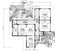 the floor plan for this modern house