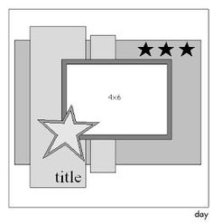 the four stars are placed on top of each other in this drawing, which shows how many