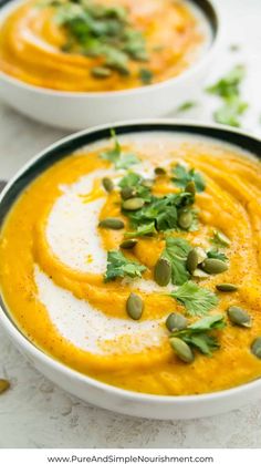 Pumpkin and Sweet Potato Soup. The best fall soup recipe. Pumpkin Sweet Potato Soup, Pumpkin Sweet Potato, Fiesta Recipes, Slow Cooker Potato Soup, Sweet Potato Soup Recipes, Pumpkin Soup Recipe, Healthy Comfort, Potato Soup Recipe, Fall Soups