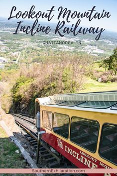 the view from lookout mountain in incline railway with text overlay that reads, looking out on