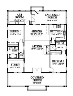 the floor plan for this small house