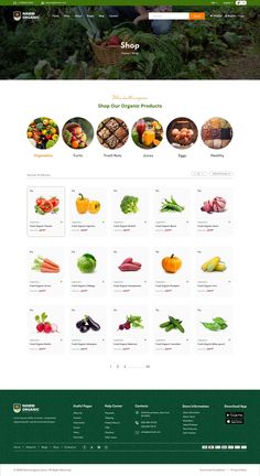 Namm - Organic Shop, Grocery Website Agriculture XD Template Grocery Website, Farm Website, Farm Agriculture, Agriculture Design, Web Design Examples, Agricultural Sector, Shop Website, Professional Website Design