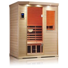 Clearlight Premier™ IS-3 Three Person Far Infrared Sauna - Purely Relaxation Corner Sauna, Clearlight Sauna, Sauna Health Benefits, Roof Ventilation, Far Infrared Sauna, Sauna Heaters, Accent Lights, Sauna Design, Ceramic Heater