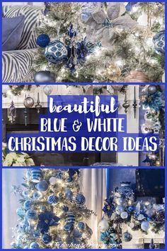 blue and white christmas decor ideas