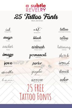 25 FREE tattoo fonts for your next ink session Fonts for tattoos #fontsfortattoo Free Tattoo Fonts, Tattoo Font Styles, Best Cursive Fonts, Best Tattoo Fonts, Number Tattoo Fonts, Tattoo Name Fonts, Fonts For Tattoos, Free Cursive Fonts, Tattoo Font For Men