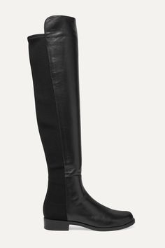 Stuart Weitzman's '5050' boots are aptly named for their paneled construction - the front half is leather and the back is stretchy neoprene that molds to the shape of your legs. They're set on a moderate block heel and have rounded toes. Wear yours with mini skirts or peeking out from beneath flowy dresses.Shown here with: [La Collection Coat id1172585], [Theory Top id1152809], [Wandler Shoulder bag id1165575]. Stuart Weitzman Boots 5050, Frye Melissa Boots, 5050 Boots, Stuart Weitzman 5050, Dressy Boots, Timeless Boots, Flat Leather Boots, Leather Over The Knee Boots, Leather Knee Boots