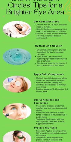 Tired of dark circles? Learn effective treatments and lifestyle changes to brighten your under-eye area. From skincare products to home remedies, these tips will help you achieve a more refreshed, youthful look. 🧴💡 #DarkCircles #BrightEyes #SkincareTips #CareCrash Eye Puffiness Remedies, Tired Eyes Remedy, Eye Care Tips, Puffy Eyes Remedy, Well Rested, Eye Brightener, Bright Eye, Makeup Tricks