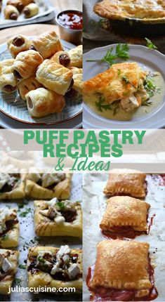 Puff Pastry Recipes & Ideas Pastry Tray Ideas, Easy Pastry Desserts, Phylo Pastry Recipes, Dessert Puff Pastry, Easy Puff Pastry Recipes, Puff Pastry Dinner, Sweet Puff Pastry Recipes, Puff Pastry Recipes Dinner, Recipes Using Puff Pastry