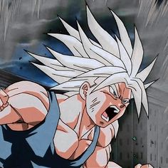 an animated image of gohan from dragon ball